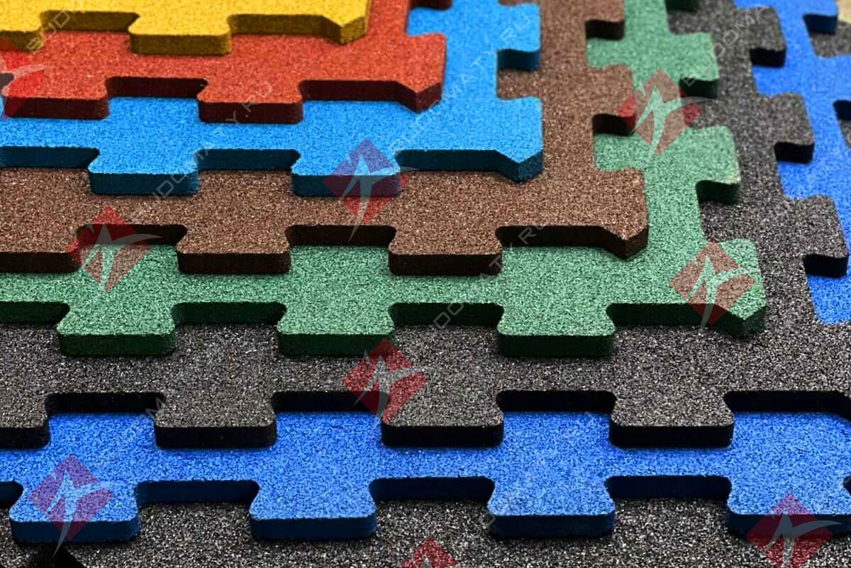 Резиновое покрытие Puzzle 1000×1000×10 мм
