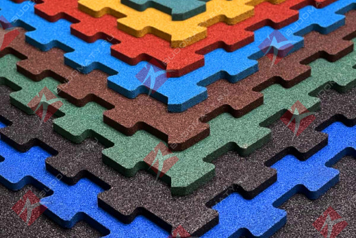 Резиновое покрытие Puzzle 1000×1000×10 мм. Доставка в Самару.